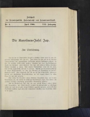Die Karolinen-Insel Jap.