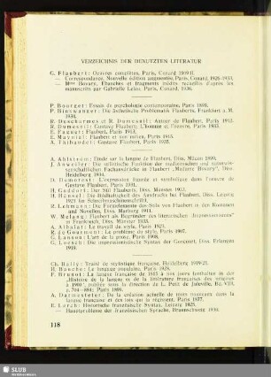 Verzeichnis Der Benutzten Literatur