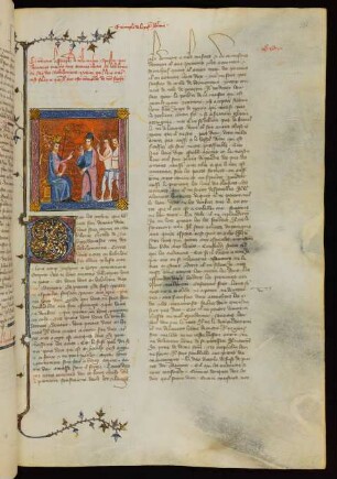 Miniatur: Jeremia vor König Nebukadnezar