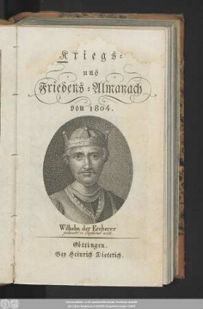 1804: Kriegs- und Friedens-Almanach