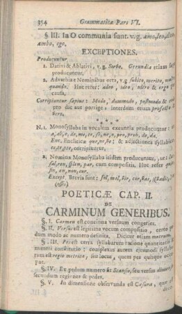 Poeticæ Cap. II. De Carminum Generibus.