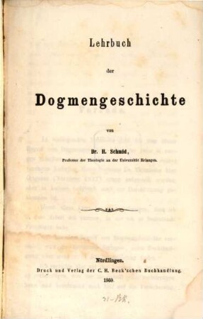 Lehrbuch der Dogmengeschichte