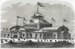 Weltausstellung Philadelphia 1876. Frauenpavillon : Weltausstellung Philadelphia 1876. Frauenpavillon. Zeitgenöss. Holzstich