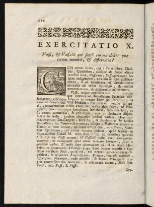 110-124, Exercitatio X.-XI.