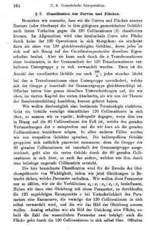 § 2. Classification der Curven und Flächen.