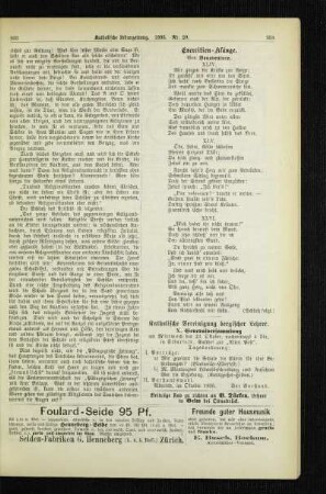 Katholische Vereinigung bergischer Lehrer : X. Generalversammlung [am 23. Oktober 1895 in Elberfeld]