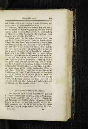 Literarisch-berichtigende Notiz