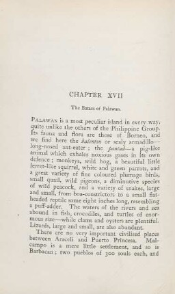 Chapter XVII. The Batacs of Palawan