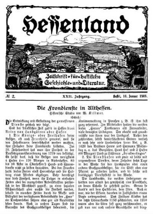 No. 2, 16. Januar 1908