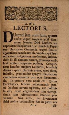 Conspectus lectionum histor.-ecclesiast. ad reformationem Lutheri spectantium
