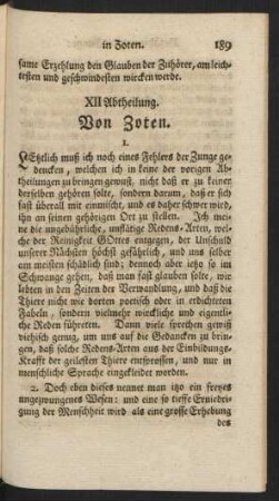 XII Abtheilung. Von Zoten.