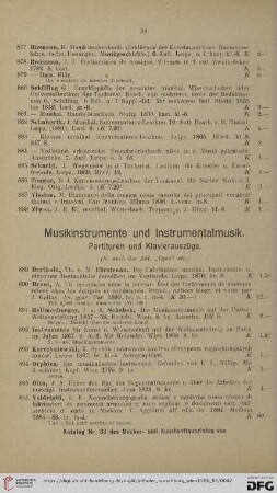 Musikinstrumente und Instrumentalmusik (Nr. 889 - 973)