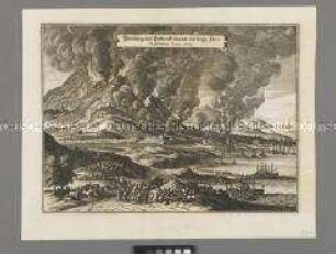 Ausbruch des Ätna 1669, Ansicht (aus Theatrum Europaeum, Bd. X)