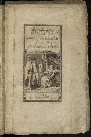 Sprüchwörter und sonderbare Einfaelle berühmter Gelehrten und Künstler