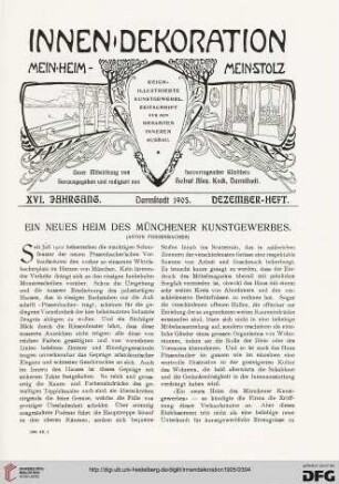 Ein Neues Heim des Münchener Kunstgewerbes (Anton Pössenbacher)