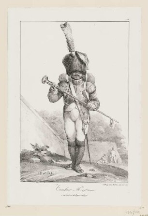 Tambour maitre, grande tenue, Blatt 10 der Folge "Infanteriekostüme 1809"