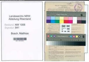 Entnazifizierung Matthias Bosch , geb. 01.12.1879 (Baecker)