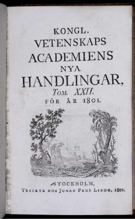 Kongl. Swenska Wetenskaps Academiens handlingar