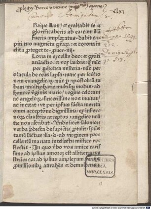 Incipit psalterium beate virginis co[m]pilatum p[er] bona[m]uentura[m], in honorem genitricis d[omi]ni n[ost]ri jh[es]u xp[ist]i, totius humani generis saluatoris. ...
