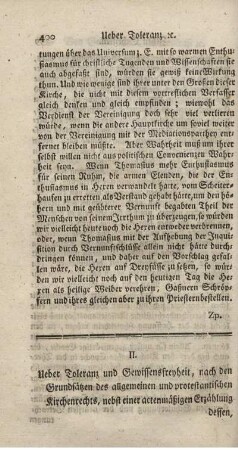 Ueber Toleranz und Gewissensfreyheit, nach den Grundsätzen des allgemeinen und protestantischen Kirchenrechts.