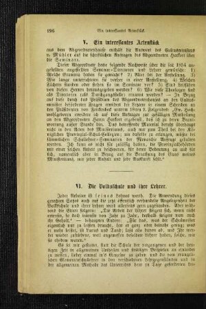 ¬Ein¬ interessantes Actenstück