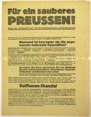 Aufruf der SPD zur preußischen Landtagswahl 1932
