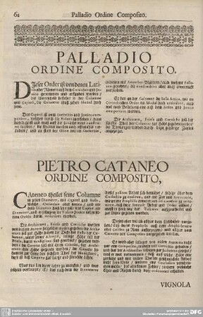 PALLADIO ORDINE COMPOSITO.