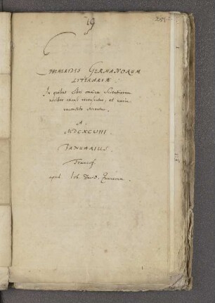Ephemerides Germanorum literariae, in quibus Libri omnium....