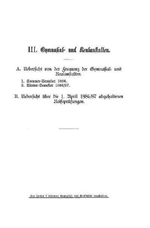 Gymnasial- und Realanstalten