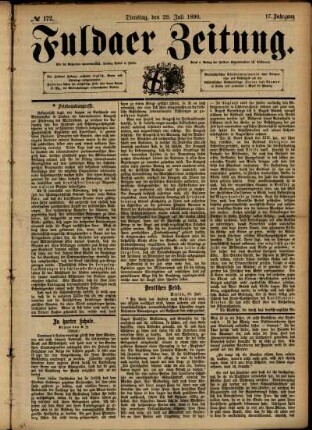Ausgabe vom Dienstag, den 29. Juli 1890.