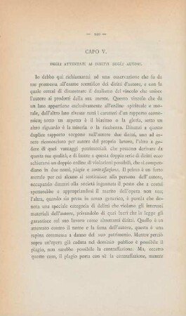 Capo V. Degli attentati ai diritti degli autori