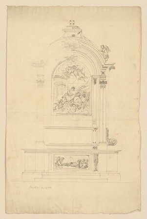 Entwurf für einen Altar mit Altarbild
