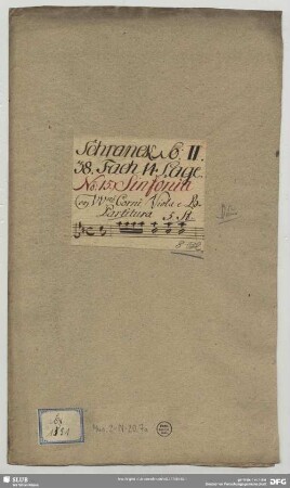 Symphonies - Mus.2-N-20,7a : strings, bc, cor - D