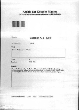 Berliner Missionswerk - Kollegium