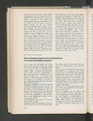 Die schleswig-holsteinischen Kirchenbücher im Dienste staatlicher Aufgaben.