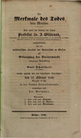 Die Merkmale des Todes beim Menschen