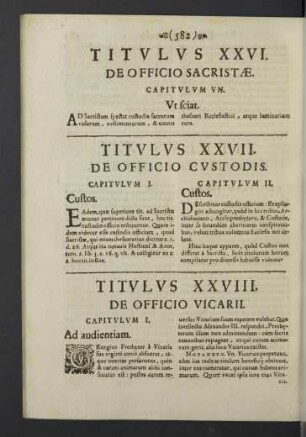 Titulus XXVI. - XXVII.