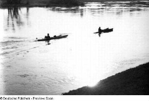 Dresden. Paddler auf der Elbe