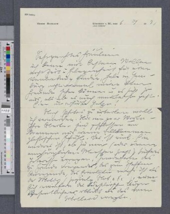 Brief an Gertrud Weiberlen