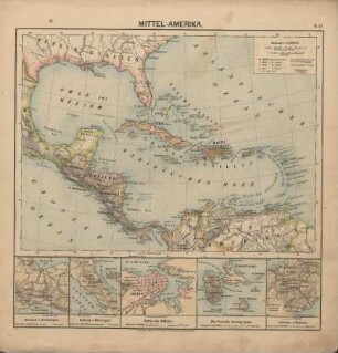 Mittel-Amerika, Isthmus v. Tehuantepec, Isthmus v. Nikaragua, Hafen von Habana, Die französ. Inselgruppe, Isthmus v. Panama