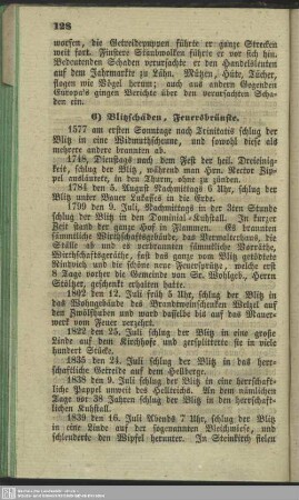6. Blitzschäden, Feuersbrünste