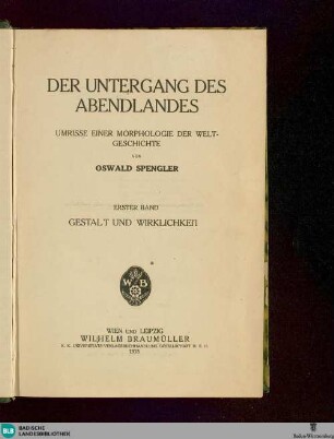1: Gestalt und Wirklichkeit