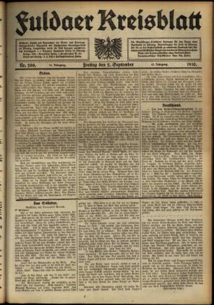 Ausgabe vom Freitag, den 02. September 1910.