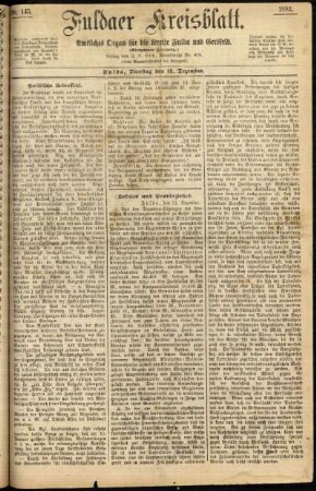 Ausgabe vom Dienstag, den 12. Dezember 1882.