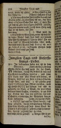 Jüngsten Tags- und Auferstehungs-Lieder