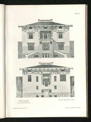 Tafel 15: Entwurf für eine Villa