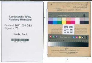 Entnazifizierung Paul Ruehl , geb. 02.03.1905 (Arbeiter)
