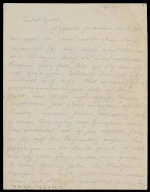 Brief von Edith Rosenzweig an Margrit Rosenstock-Huessy