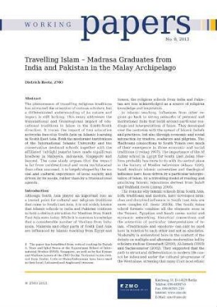 Travelling Islam - Madrasa graduates from India and Pakistan in the Malay Archipelago