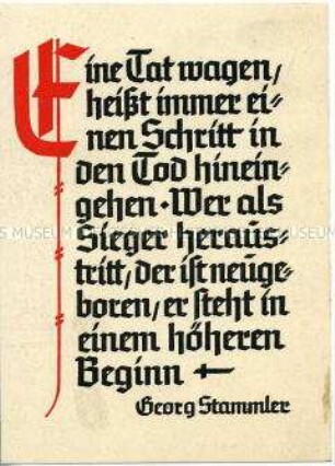 Postkarte mit Spruch